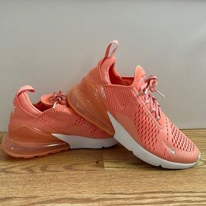 coral nike airmax 270s